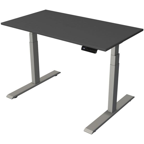 In hoogte verstelbare bureau (elektrisch) »Smart Office« 125/65 cm zilver T-poot