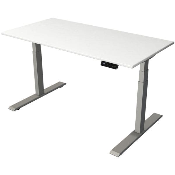 In hoogte verstelbare bureau (elektrisch) »Smart Office« 140/70 cm zilver T-poot