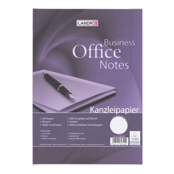 Kantoorpapier A3 tot A4 geruit, 250 bladen