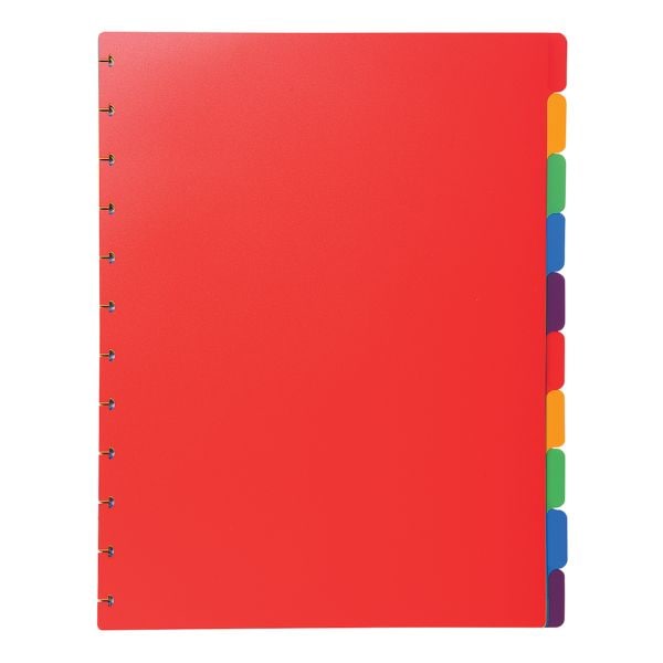 Kunststof indexen voor spiraalmappen, 10 stuks, blanco A4+