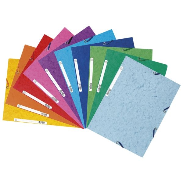 Documentenmap A4 gesorteerde kleuren - 10 stuks