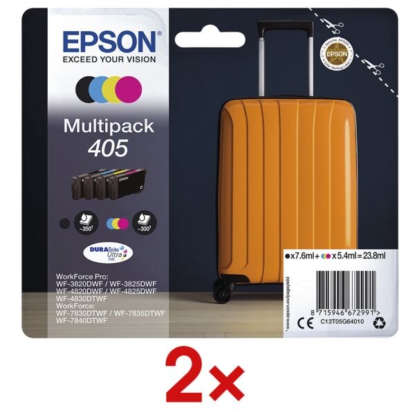 2x 4-pak inktcartridges »405«