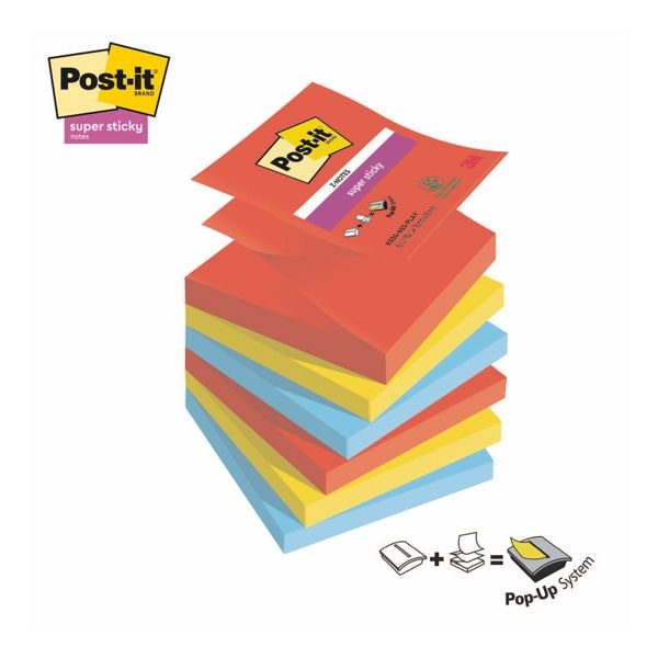 Herkleefbare notes 76 x 76 mm »Z-Notes Playful Collection«, 6 stuks