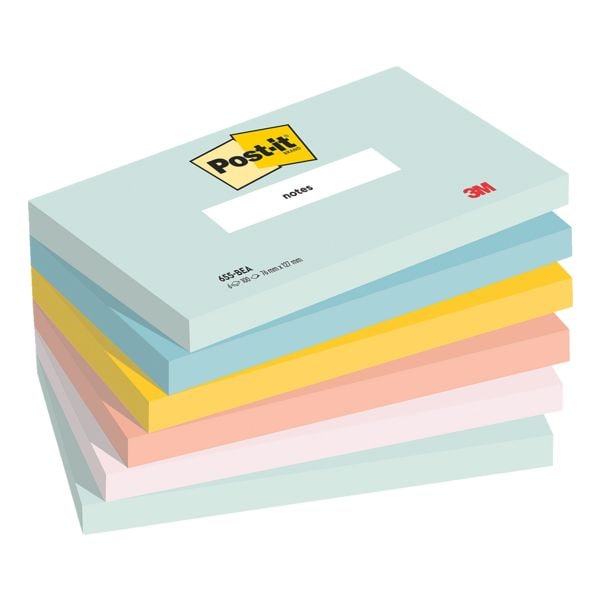 Herkleefbare notes 127 x 76 mm »Beachside Collection«, 6 stuks