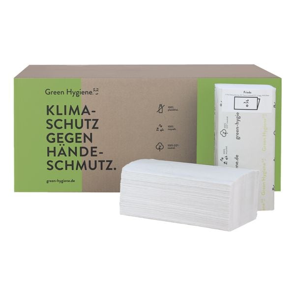 Gerecycleerd gevouwen handdoeken »Frieda« z-vouw 4000 stuks
