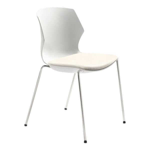 Stapelstoel »myPRIMO 2511« polar wit kunstleer Finca frame chroom