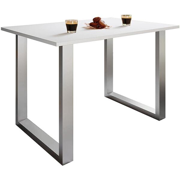 Bureau »Xona« 80/80 cm zilveren beugelpootframe