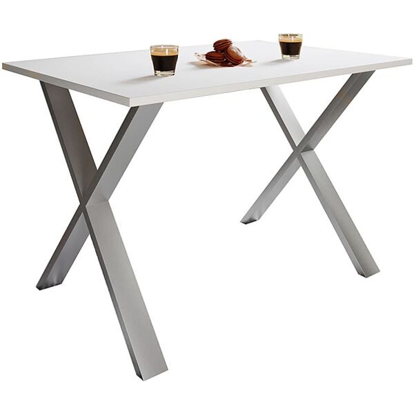 Bureau »Xona« 110/80 cm zilver beugel-poot frame