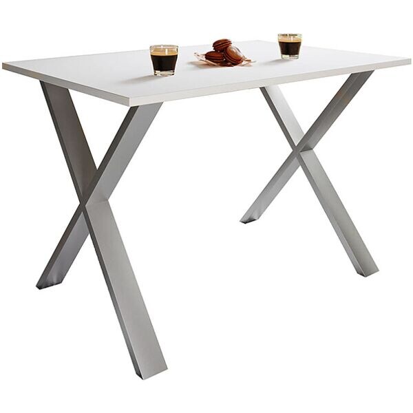 Bureau »Xona« 140/80 cm zilver beugel-poot frame