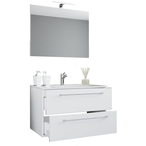 Wastafel »Badinos« met 2 laden 60 cm incl. spiegel en wastafel