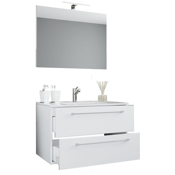 Wastafel »Badinos« met 2 laden 80 cm incl. spiegel en wastafel