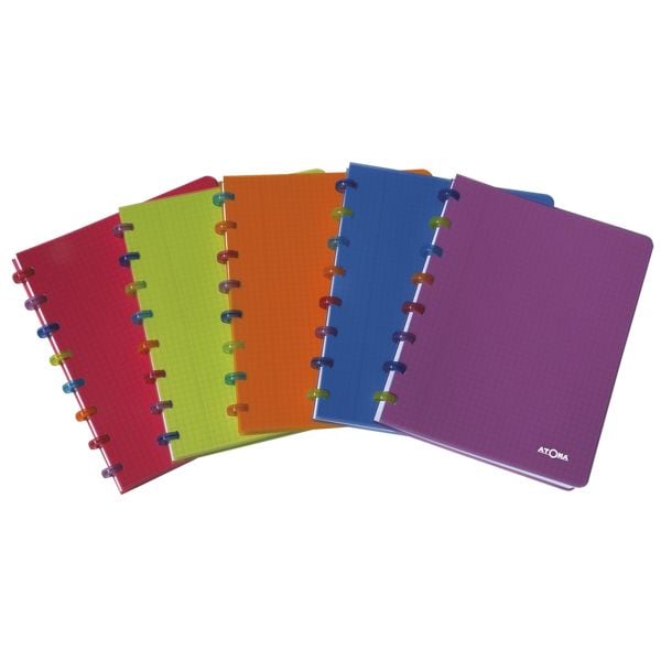 Pak met 10 schriften »Tutti Fruit Rings« A5 vierkant 4 x 8 mm,