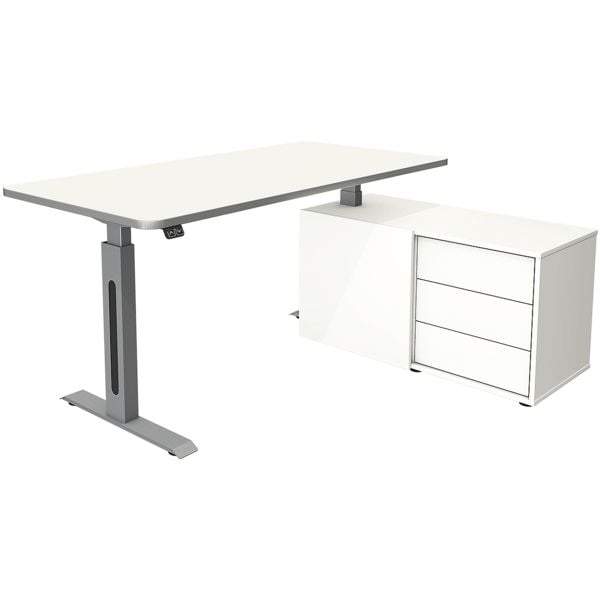 Sta-zit bureautafel »Move 1 Style« 160 x 102 cm met sideboard