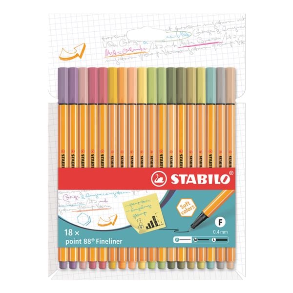 Set van 18 »point 88« fineliners