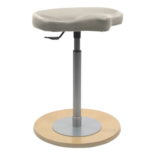 Pendelkruk stahulp »myERGOSIT« taupe houten onderplaat microvezel Santiago