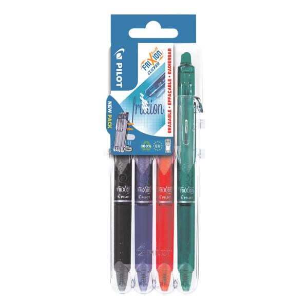 Etui van 4 rollerbalpennen »FriXion Clicker 0.7« Set2Go
