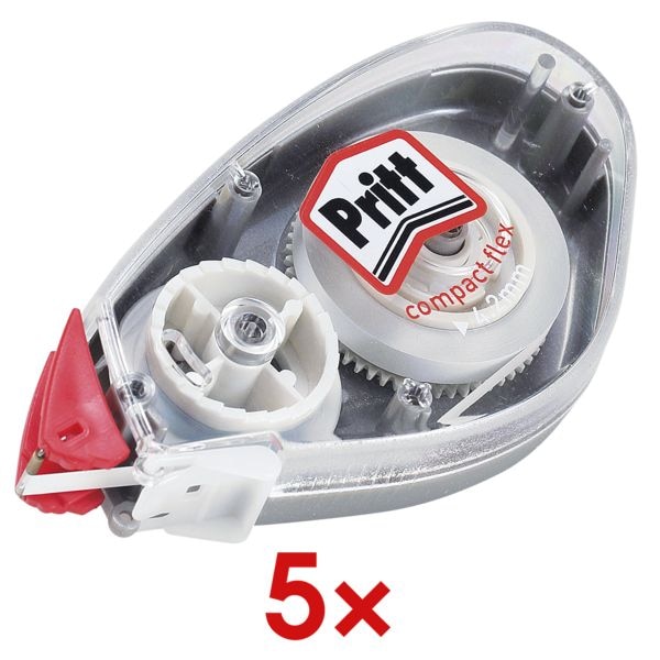 Set van 5 correctierollen »Compact Flex«, 4,2 mm/ 10 m