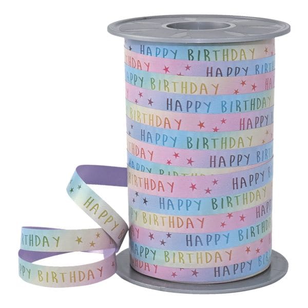 Lint met motief pastel »Rainbow Birthday«