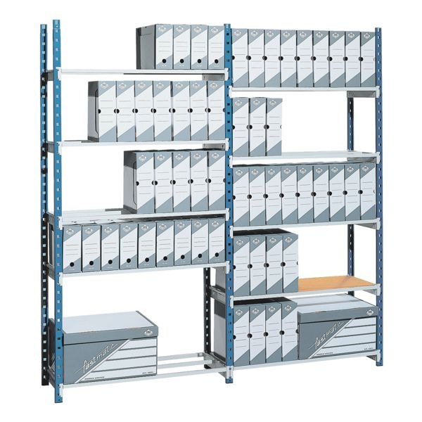 Open aanbouwkast steekrek-systeem »Rang'Eco« 5 legborden 150 / 34 / 200 cm