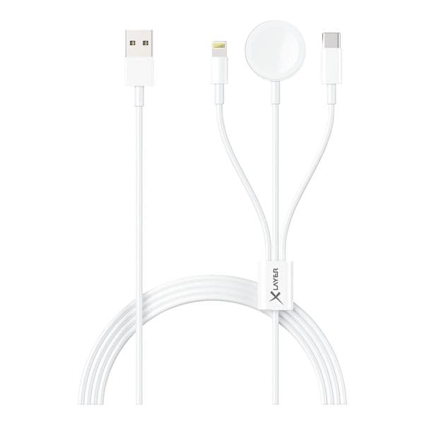 Must-Have: 3in1 multifunctionele kabel voor iPhones (Lightning) Apple Watch (Wir