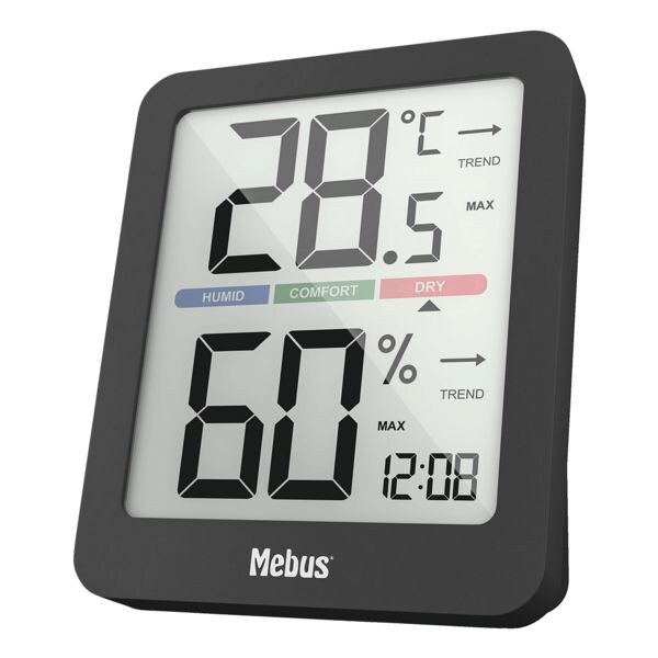 Digitale thermo-/hygrometer - zwart
