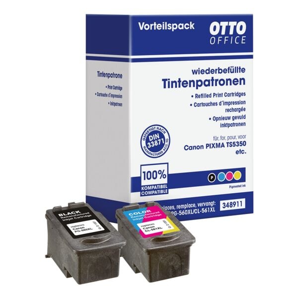 Inktpatronen set vervangt Canon »PG-560 XL / CL-561 XL«