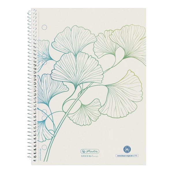 Spiraal notitieblok »GREENline Gingko« A5 geruit