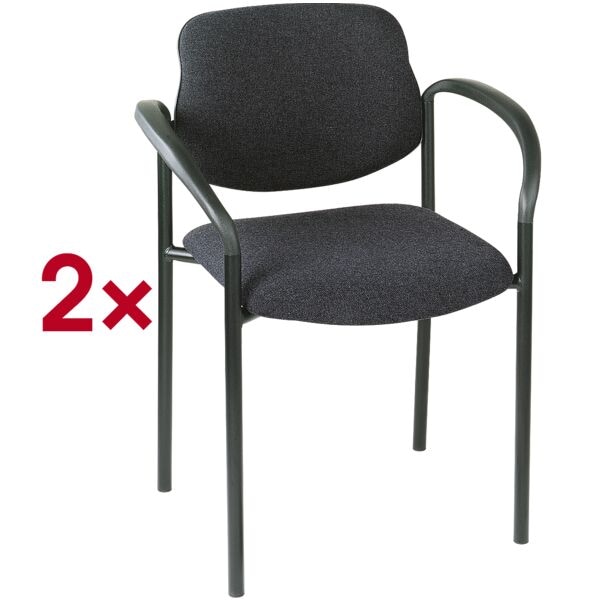 Set van 2 stapelstoelen »Styl« onderstel zwart