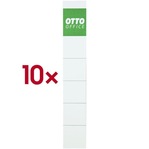 Pak met 10 ordner rugetiketten om in te steken 30x190 mm