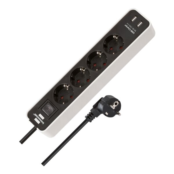 4-voudige stekkerdoos »Ecolor« + USB