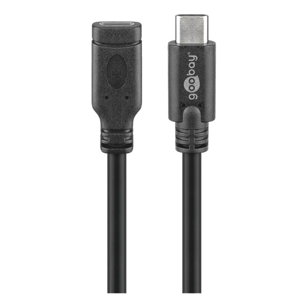 USB-C verlengkabel zwart