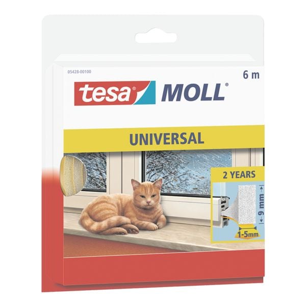 Schuimrubber afdichting »tesamoll&reg; UNIVERSEEL« 9 mm x 6 m