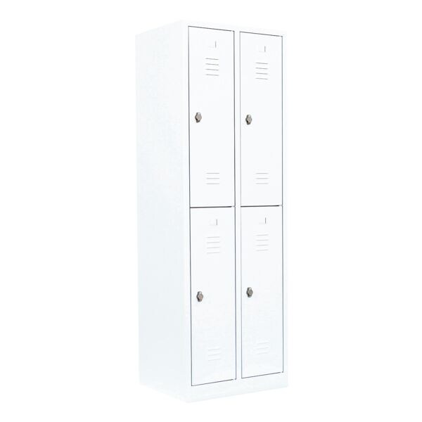 Garderobekast - 2 vakken- 4 kluizen