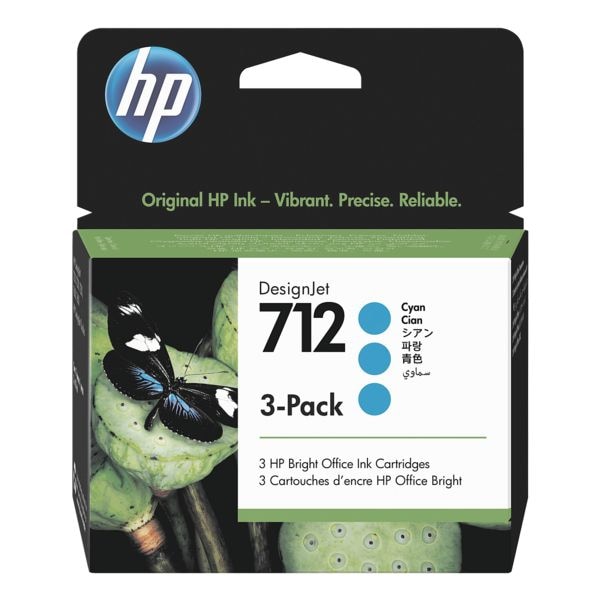 Set van 3 inktpatronen »HP 3ED77A« HP 712