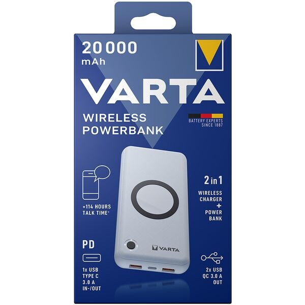 Extra batterij »Wireless Power Bank« 20.000 mA