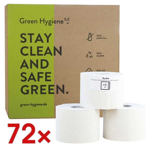 2x gerecycleerd toiletpapier »Kordula« 72 rollen in totaal