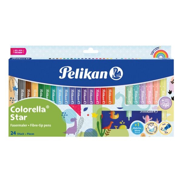 Set van 24 vezelstiften »Colorella Star«