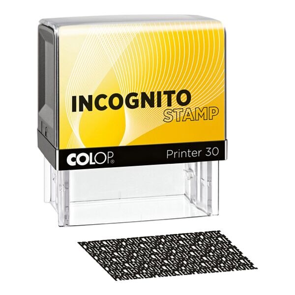 Zelfinktende tekststempel / privacystempel »Incognito«