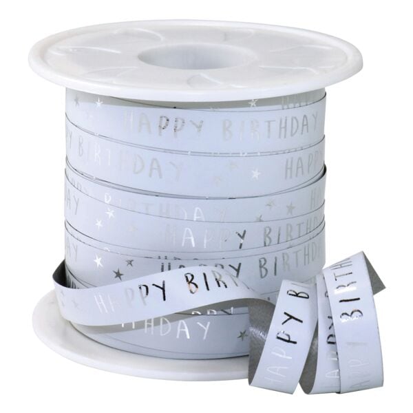 Lint met motief »Birthday« 10 mm x 100 m