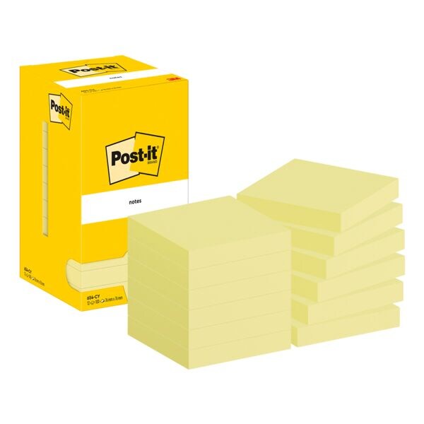 12x blok herkleefbare notes »Notes 654« 76 x 76 mm