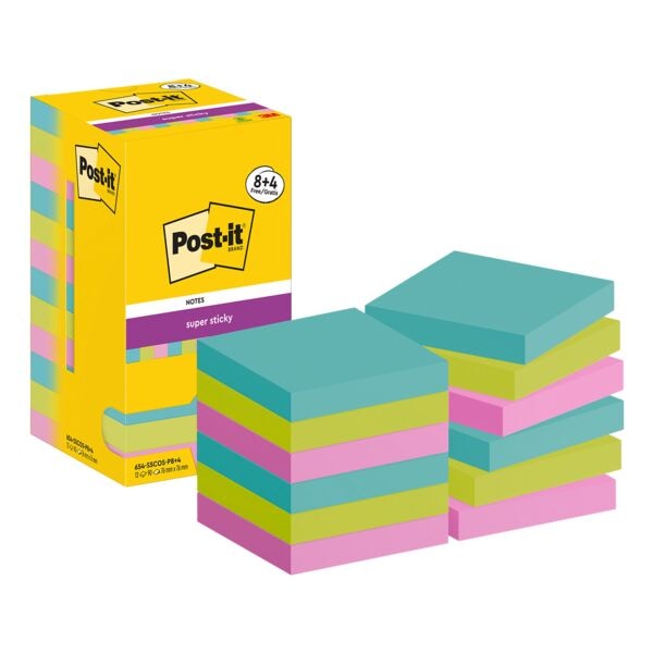 8+4 voordeelverpakking herkleefbare notes 76 x 76 mm »Cosmic Collection«, 12 stu