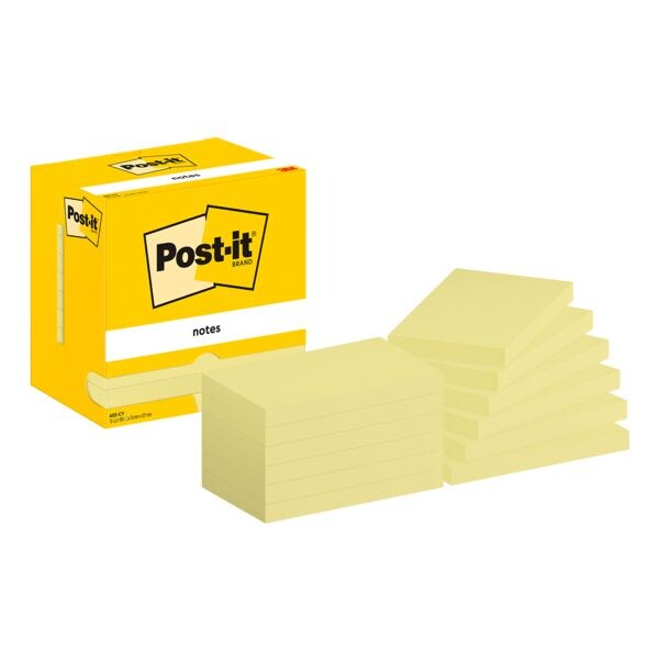 12x blok herkleefbare notes »Notes 655« 127 x 76 mm