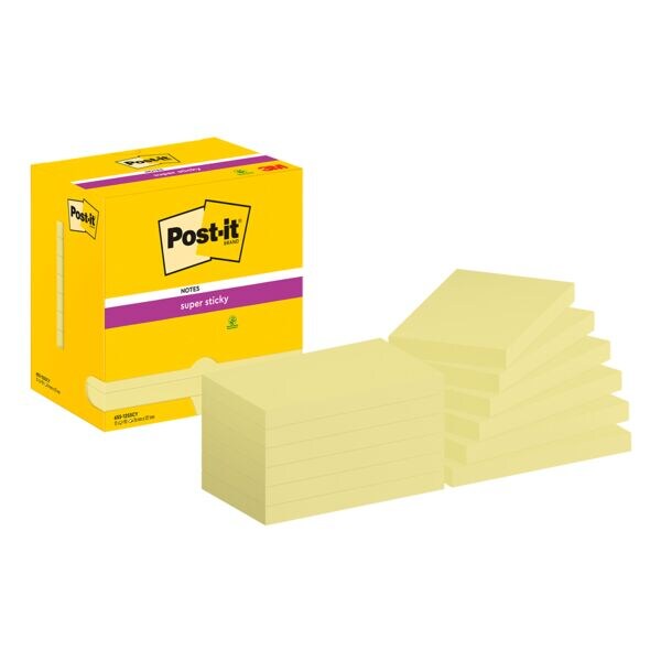 12x blok herkleefbare notes 76 x 127 mm