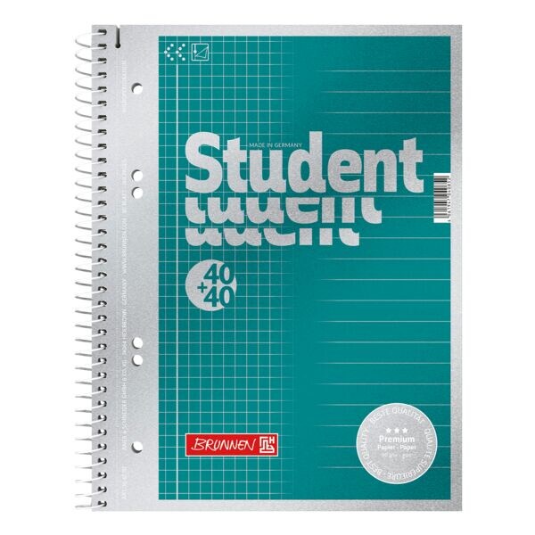 Collegeblok »Premium Student Duo« A5 geruit/gelinieerd