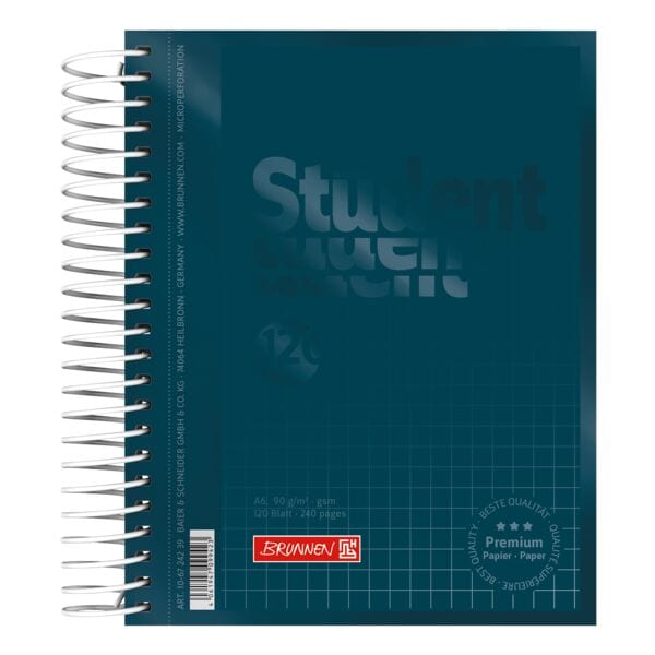 Collegblok »Premium Student Colour Code« A6 vierkant 5 x 5 mm