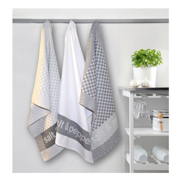 Set van 3 theedoeken »salt & pepper«