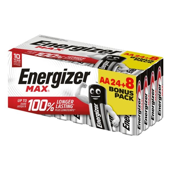 Pak met 32 batterijen »Max Alkaline« Mignon / AA Promotion Pack 24+8