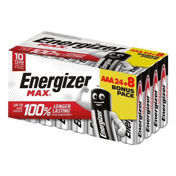 Pak met 32 batterijen »Max Alkaline« Micro / AAA Promotion Pack 24+8