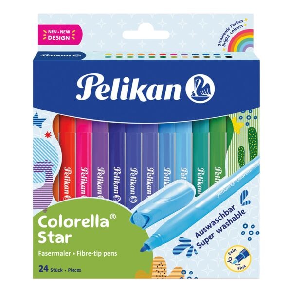 Set van 24 vezelstiften »Colorella Star C 302/24«