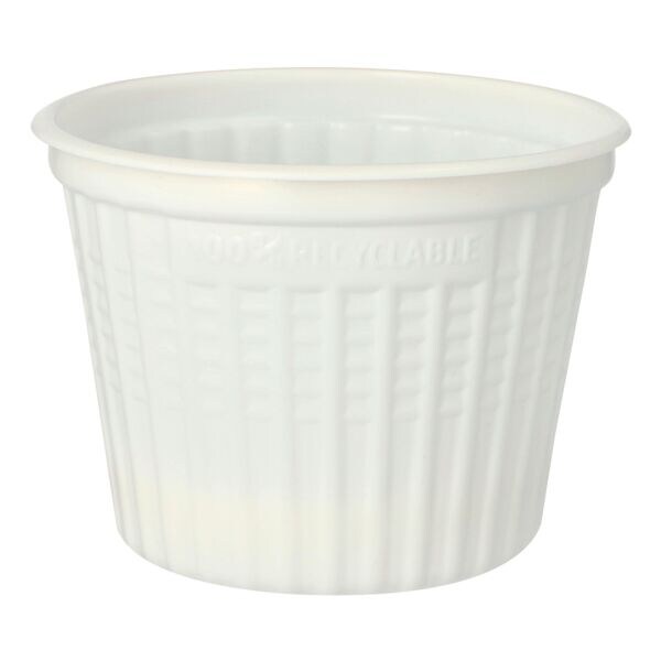 Set van 25 herbruikbare snack- en soepbekers 500 ml wit